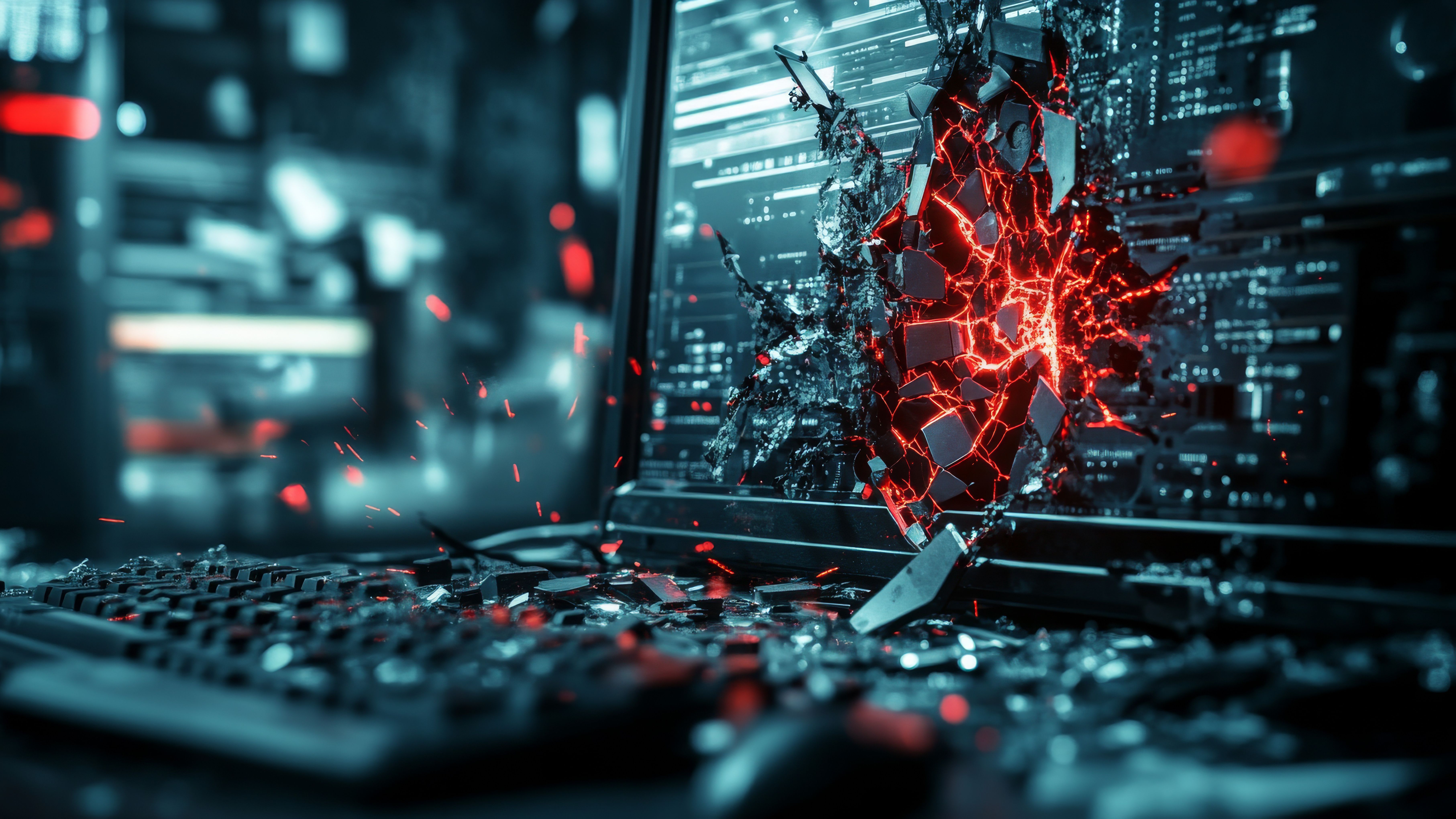 Laptop destroyed by a DDoS attack – when cybercriminals bring your systems down