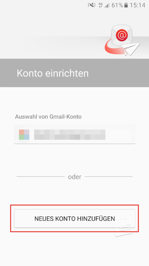 Android Neues Konto hinzufügen