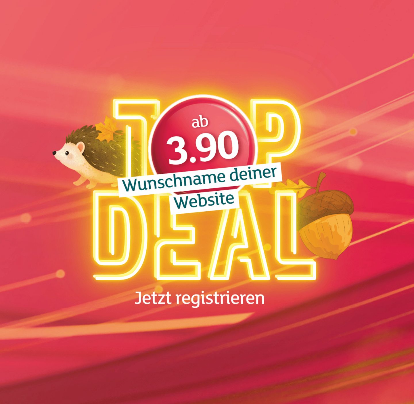 Top Deal für Domains von green.ch: Wunschname für deine Website ab 3.90 – jetzt registrieren.