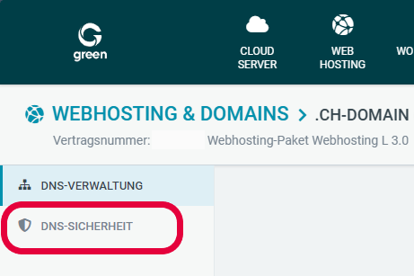 Web & Mail Control Panel - Domains - DNS-Security