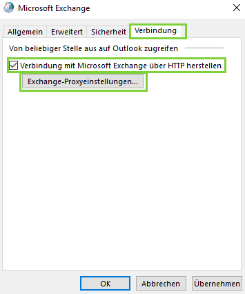 Microsoft Exchange / Verbindung / Verbindung mit Microsoft Exchange über HTTP herstellen 