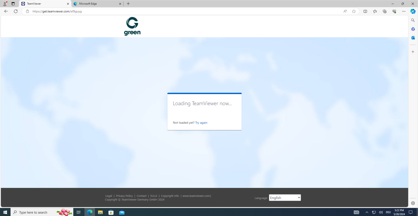Teamviewer - Download Seite (Green)