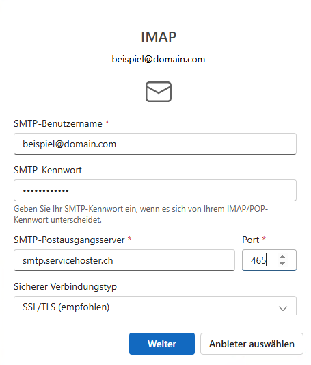 Outlook (New) - IMAP-Konto einrichten