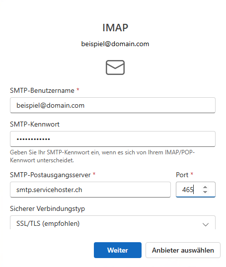 Outlook (New) - IMAP-Konto einrichten
