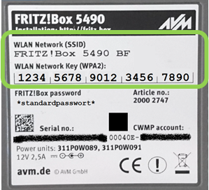 FritzBox / WLAN-Netzwerk