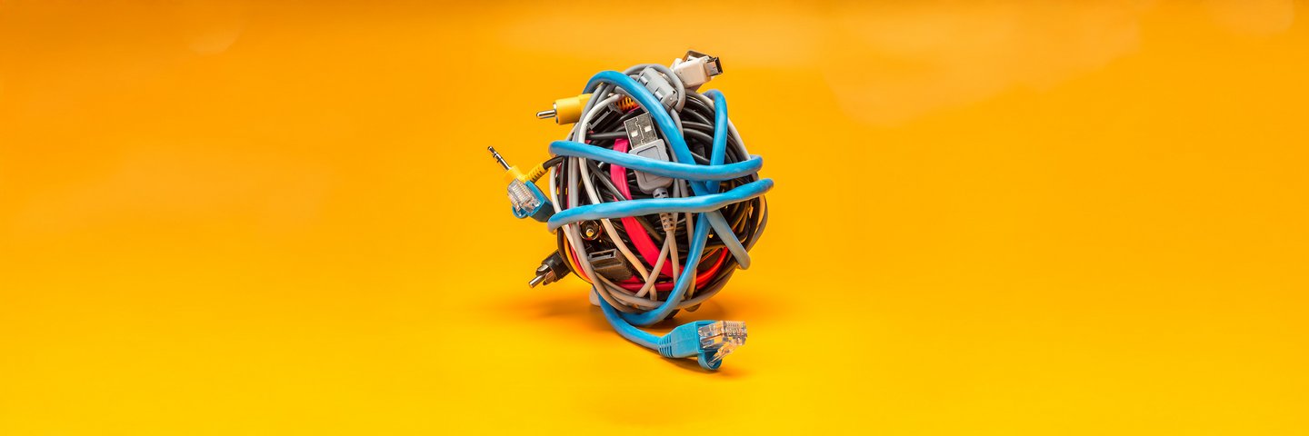 A bundle of cables