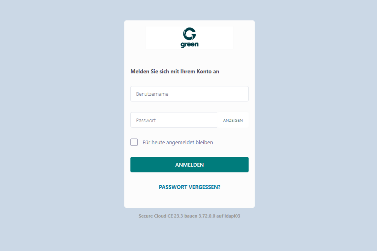 Loginpage von Edgepilot