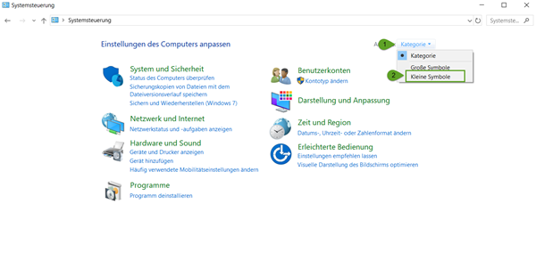 Einstellungen des Computer anpassen