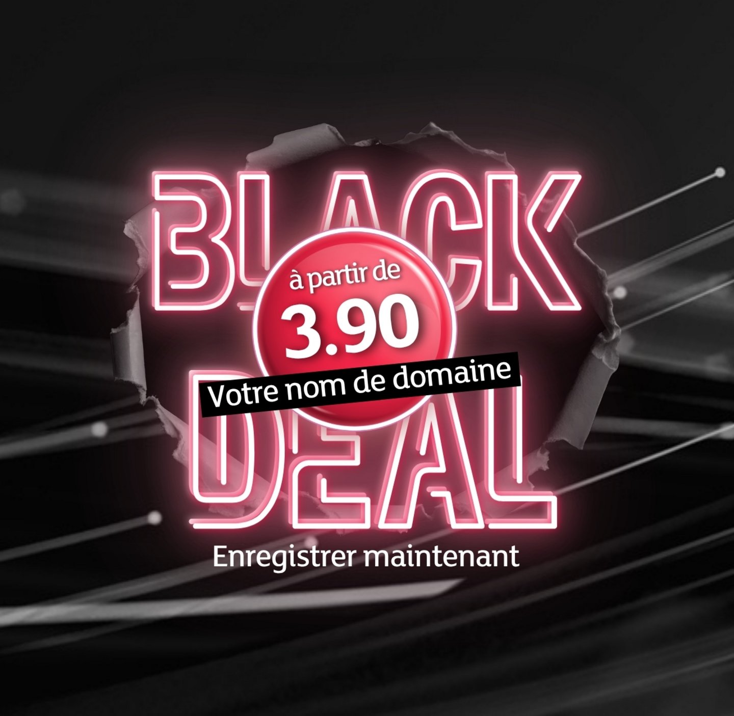 Französischer Black Weeks Promo Deal für Domain-Registrierung ab 3.90 mit Wunsch-Domainname