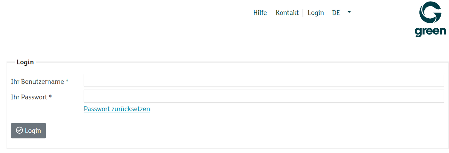 my.green.ch - Loginportal