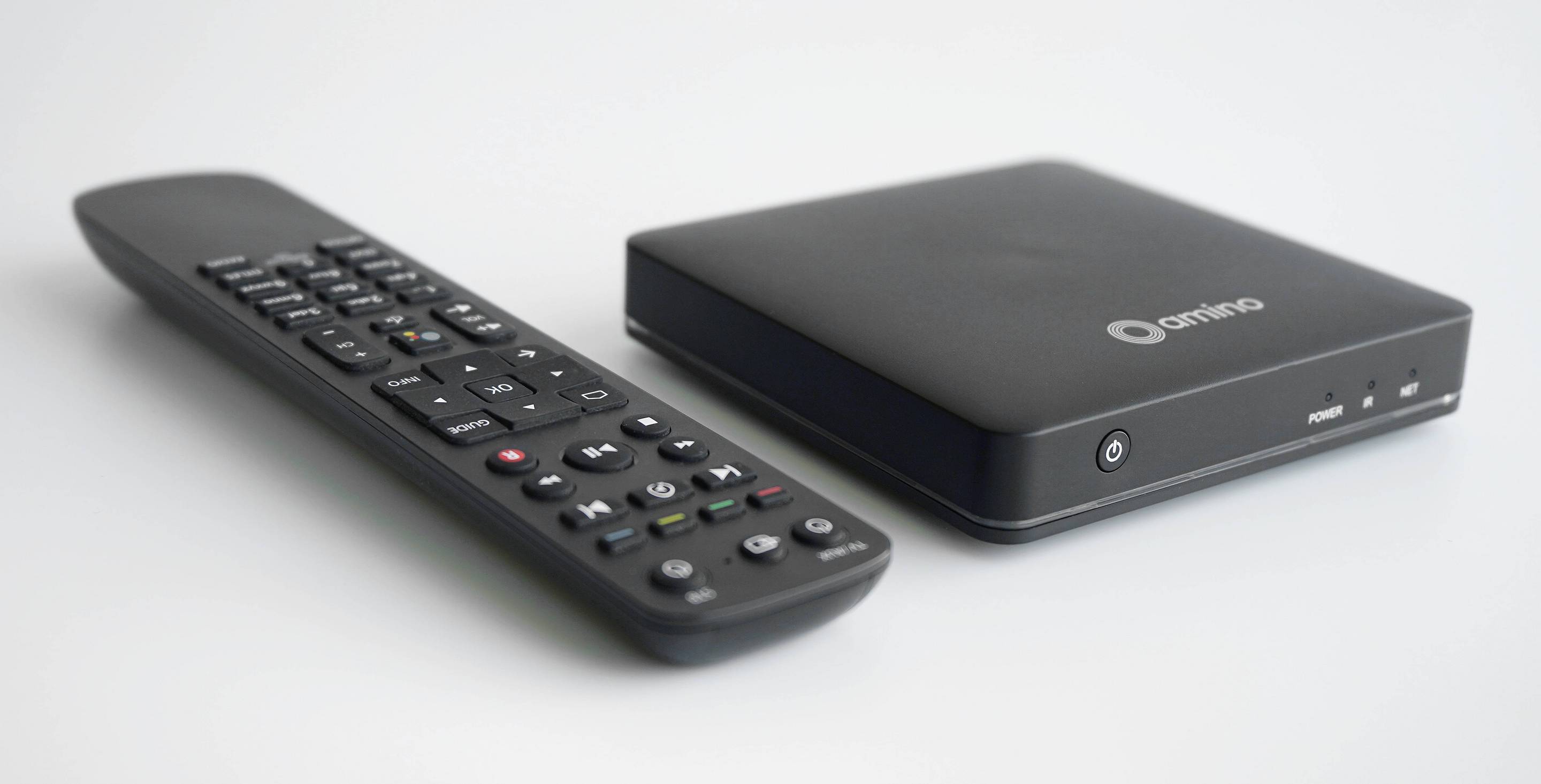 Green TV Box with remote control for extra class TV enjoyment