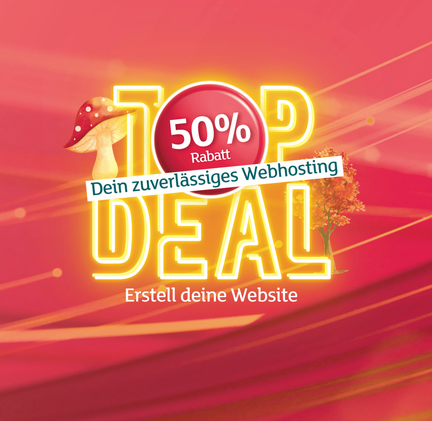 Top Deal für Webhosting von green.ch mit 50 % Rabatt – zuverlässiges Webhosting für deine Website.