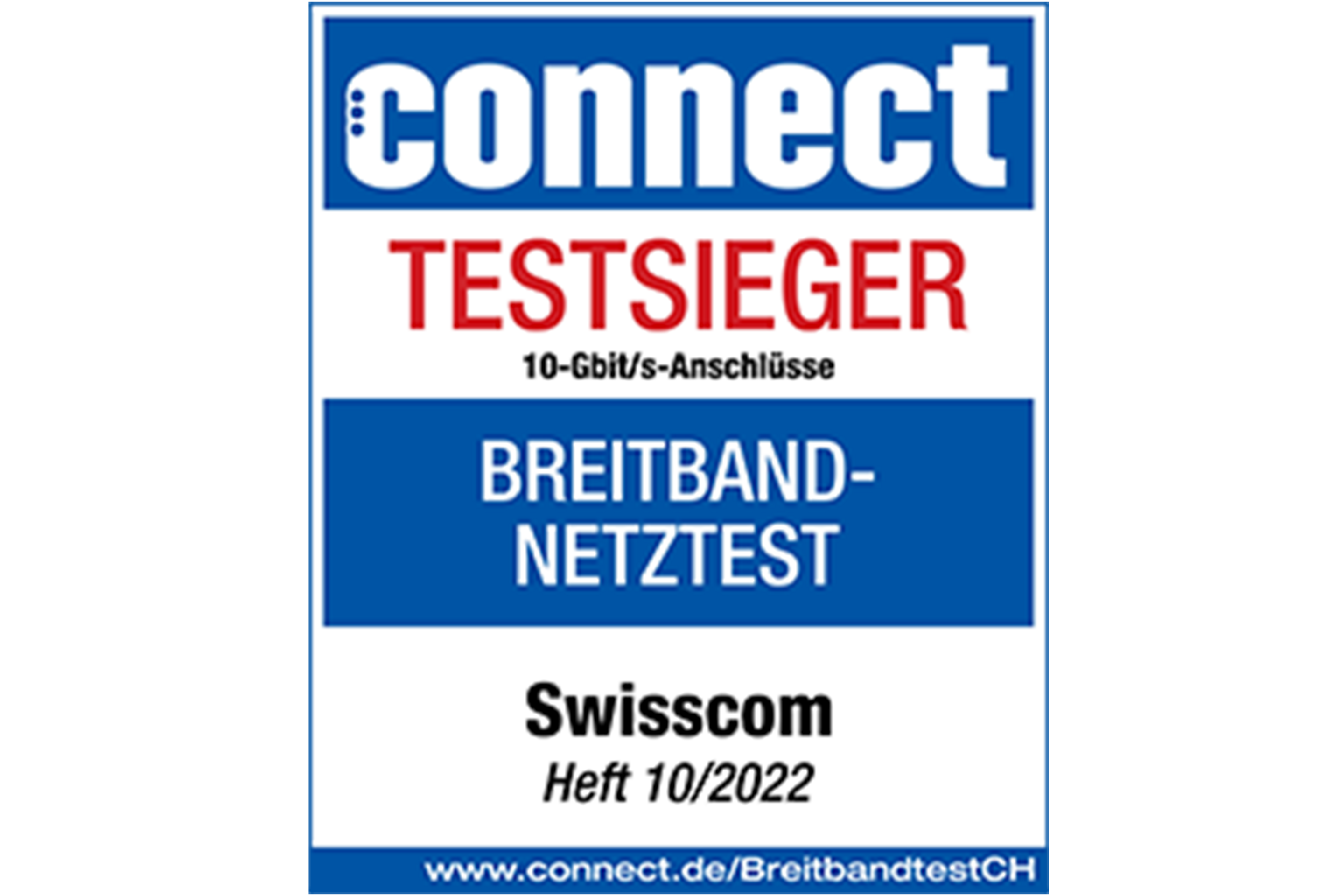 Badge Testsieger connect Breitbandtest 2022