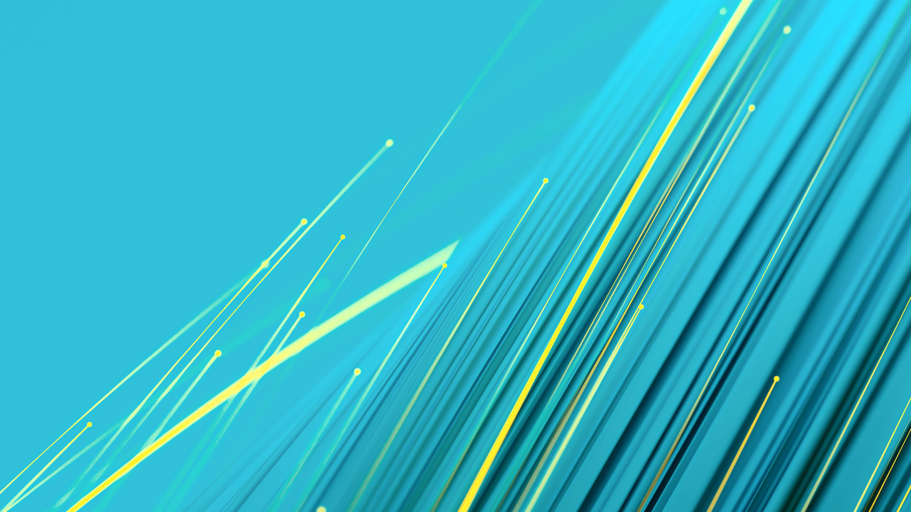 Data stream visualized on turquoise background
