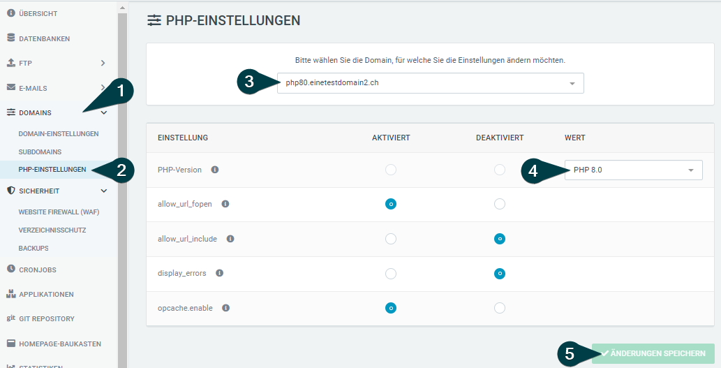 Neuste PHP-Version im Green Webhosting einfach updaten