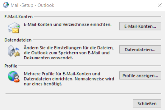 Mail-Setup - Outlook