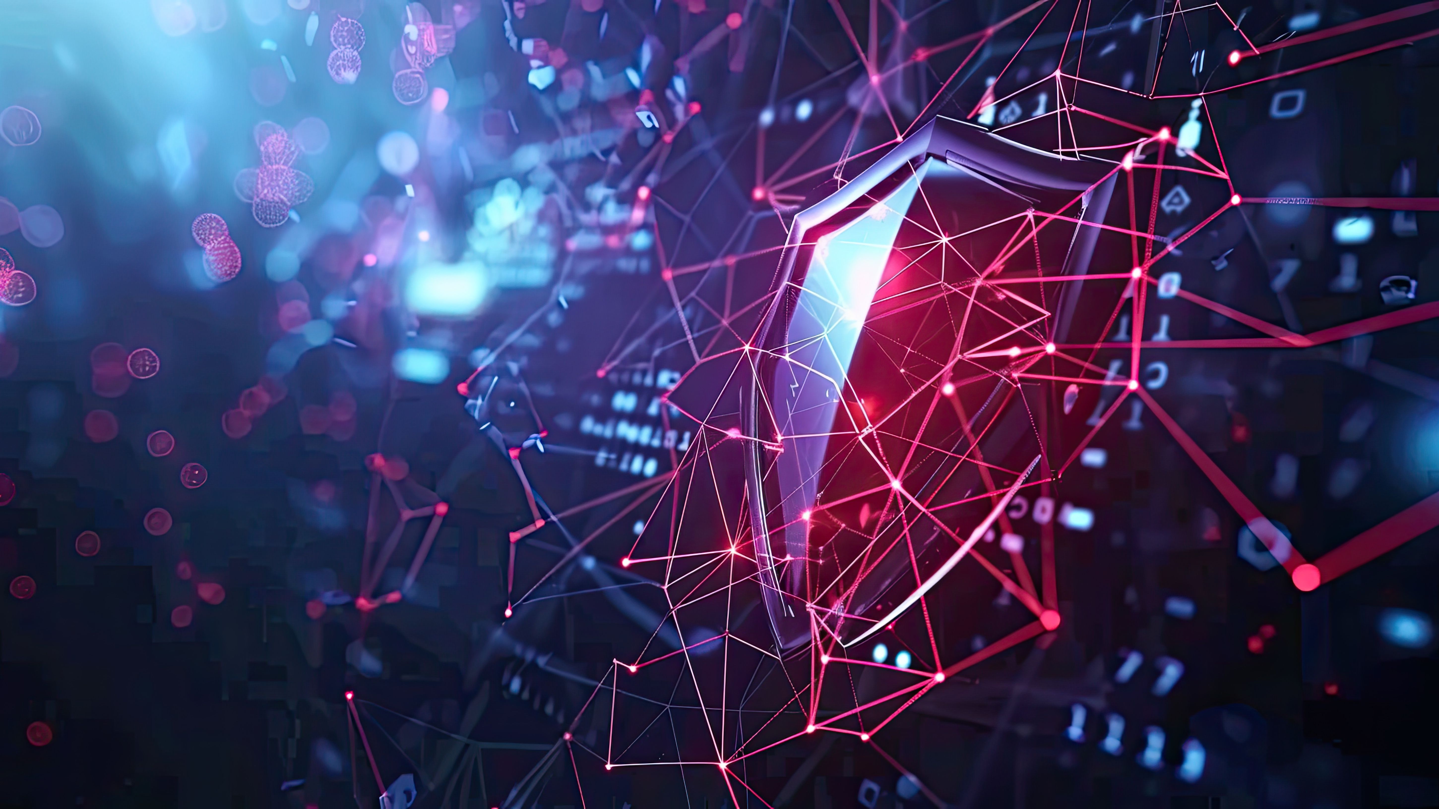 Schutzschild gegen digitale Bedrohungen Digitales Schutzschild als Symbol für intelligente Cyberabwehr
