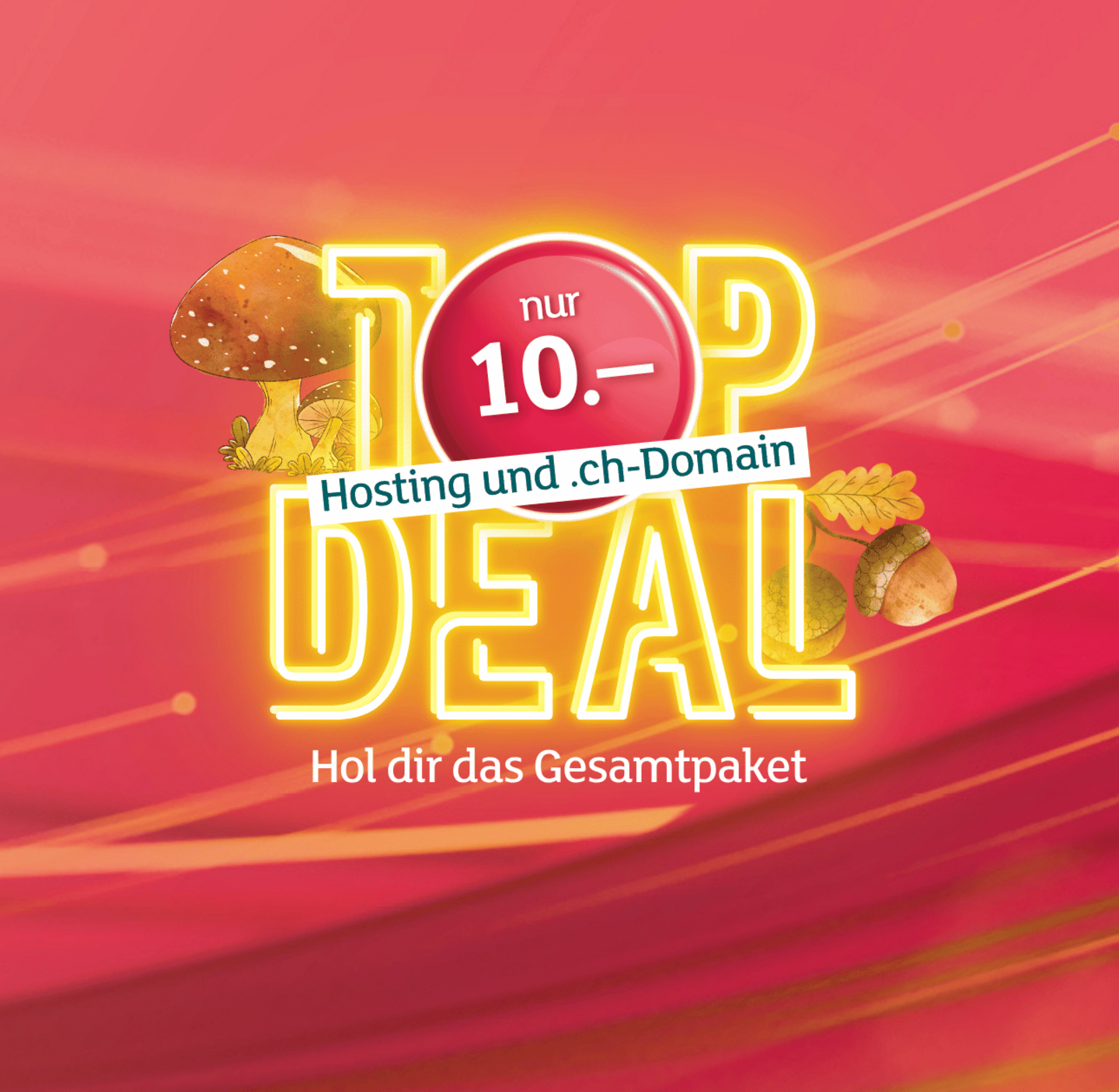 Top Deal von green.ch: Hosting und .ch-Domain für nur 10.– im Gesamtpaket.