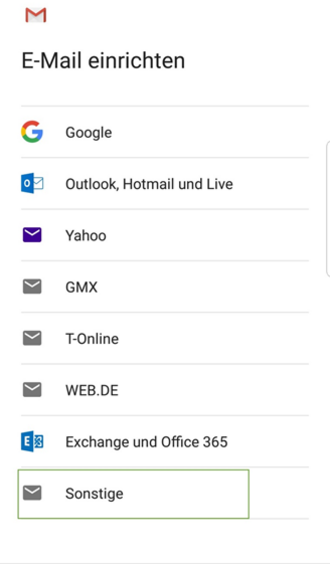 E-Mail einrichten