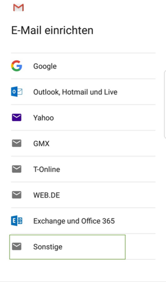 E-Mail einrichten