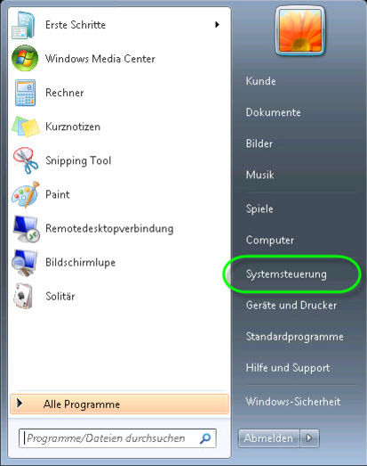 Systemsteuerung
