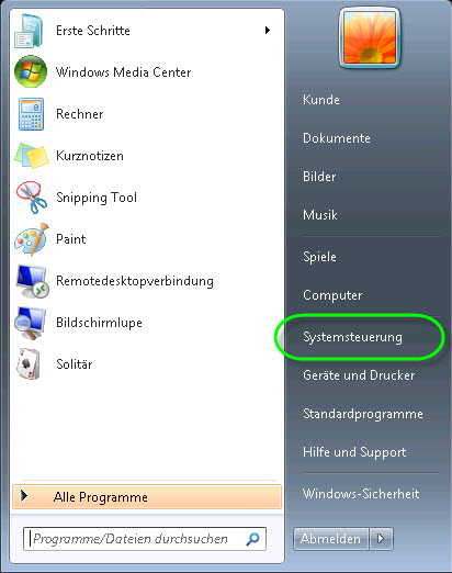 Systemsteuerung