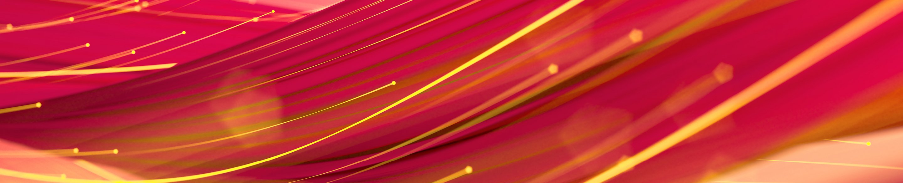 Visualisierung eines Datenstroms in gelb und rot