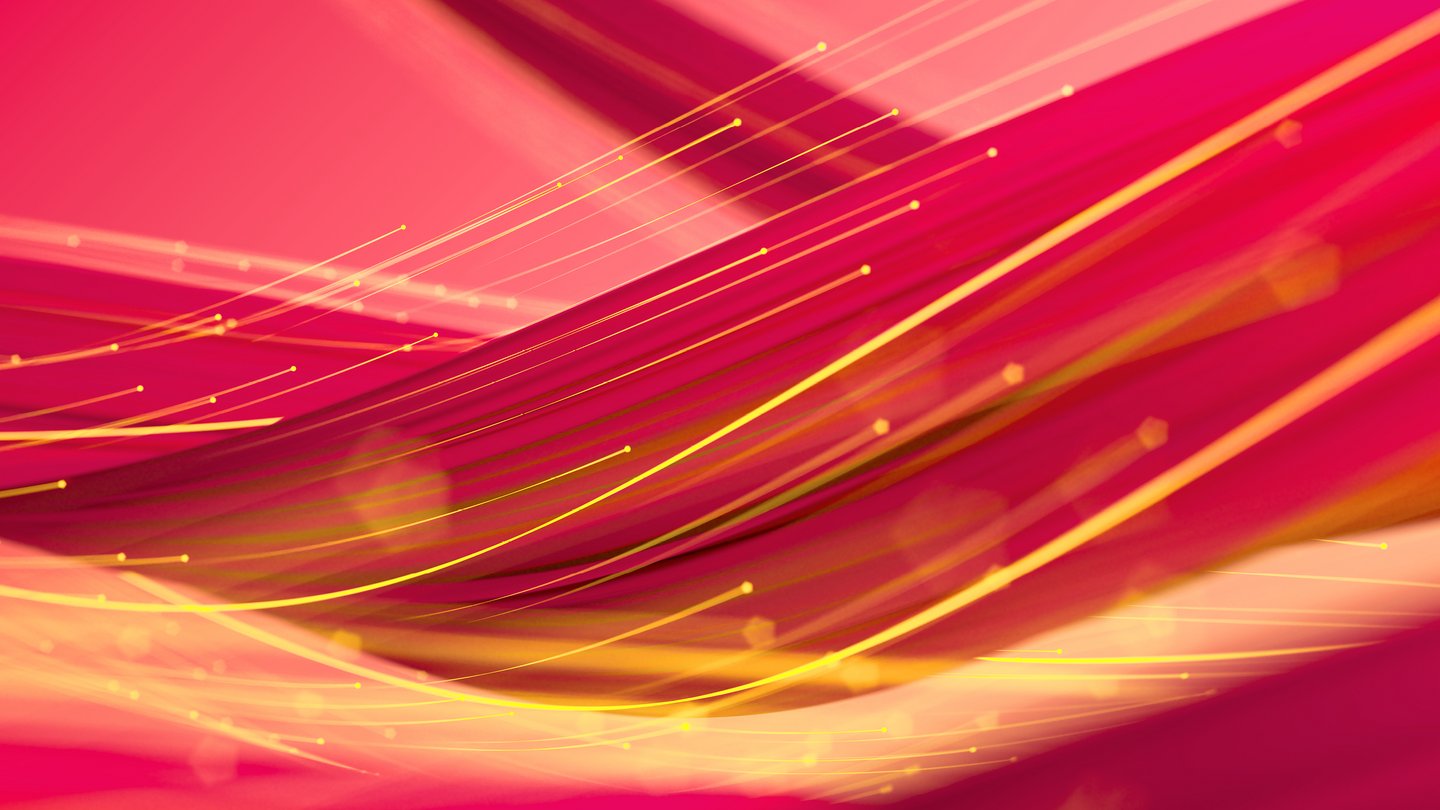 Visualization of a data stream in yellow and red