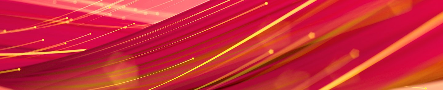 Visualisierung eines Datenstroms in gelb und rot