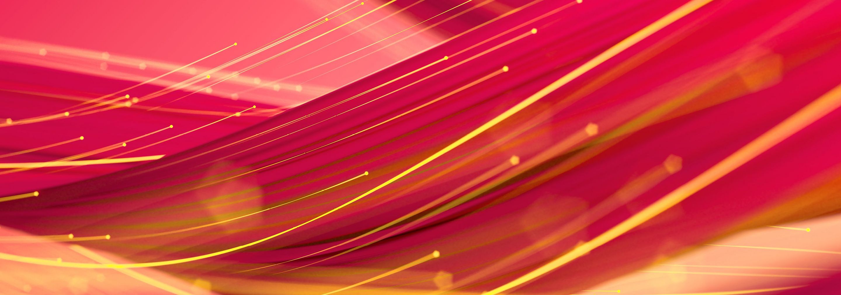 Visualisierung eines Datenstroms in gelb und rot