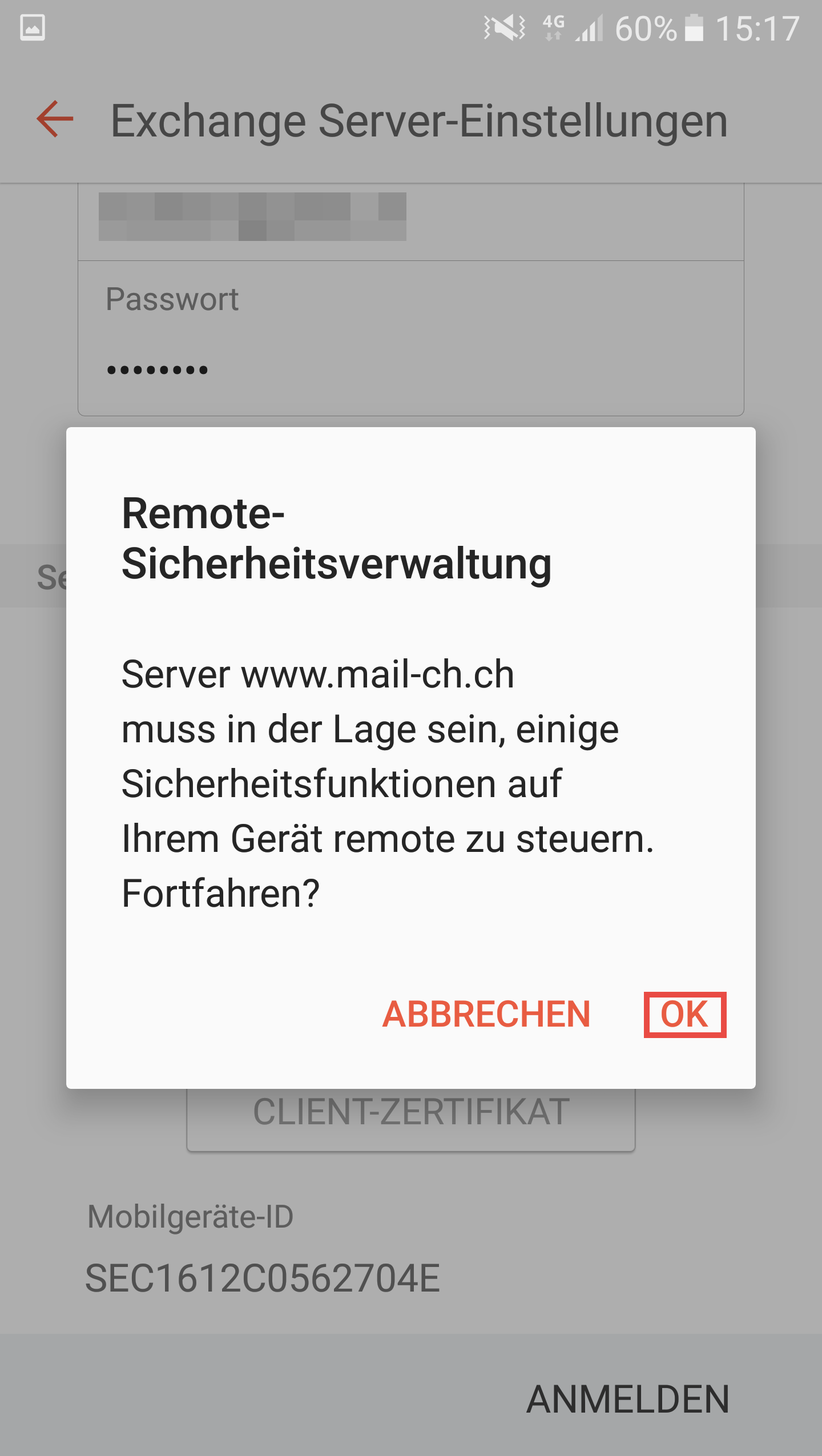 Remote Sicherheitsverwaltung