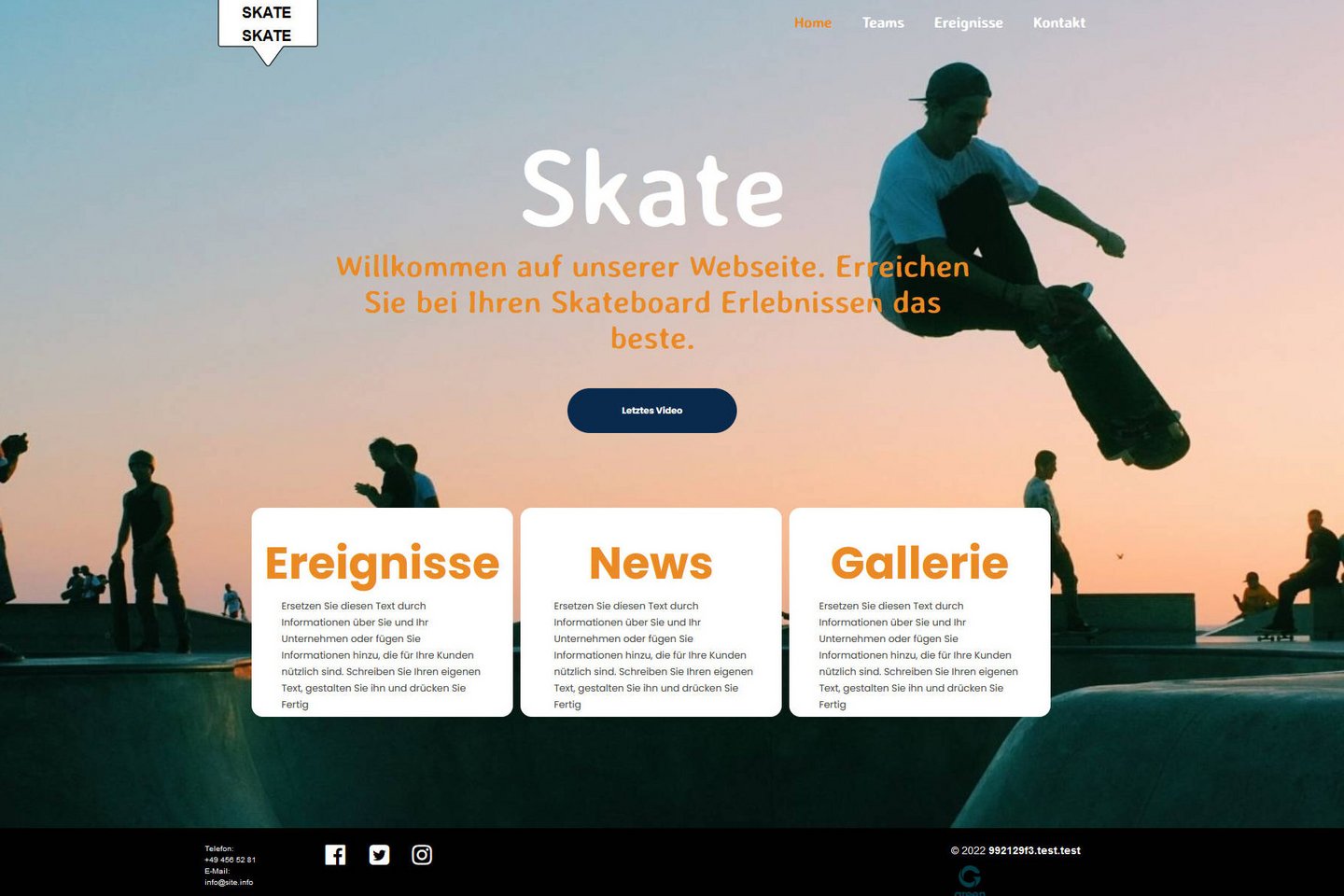 Modèle d’éditeur de sites web de Green pour les loisirs et le sport